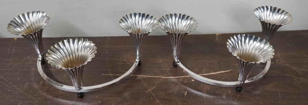 PAIR AMERICAN SILVERPLATE THREE LIGHT 2e857b