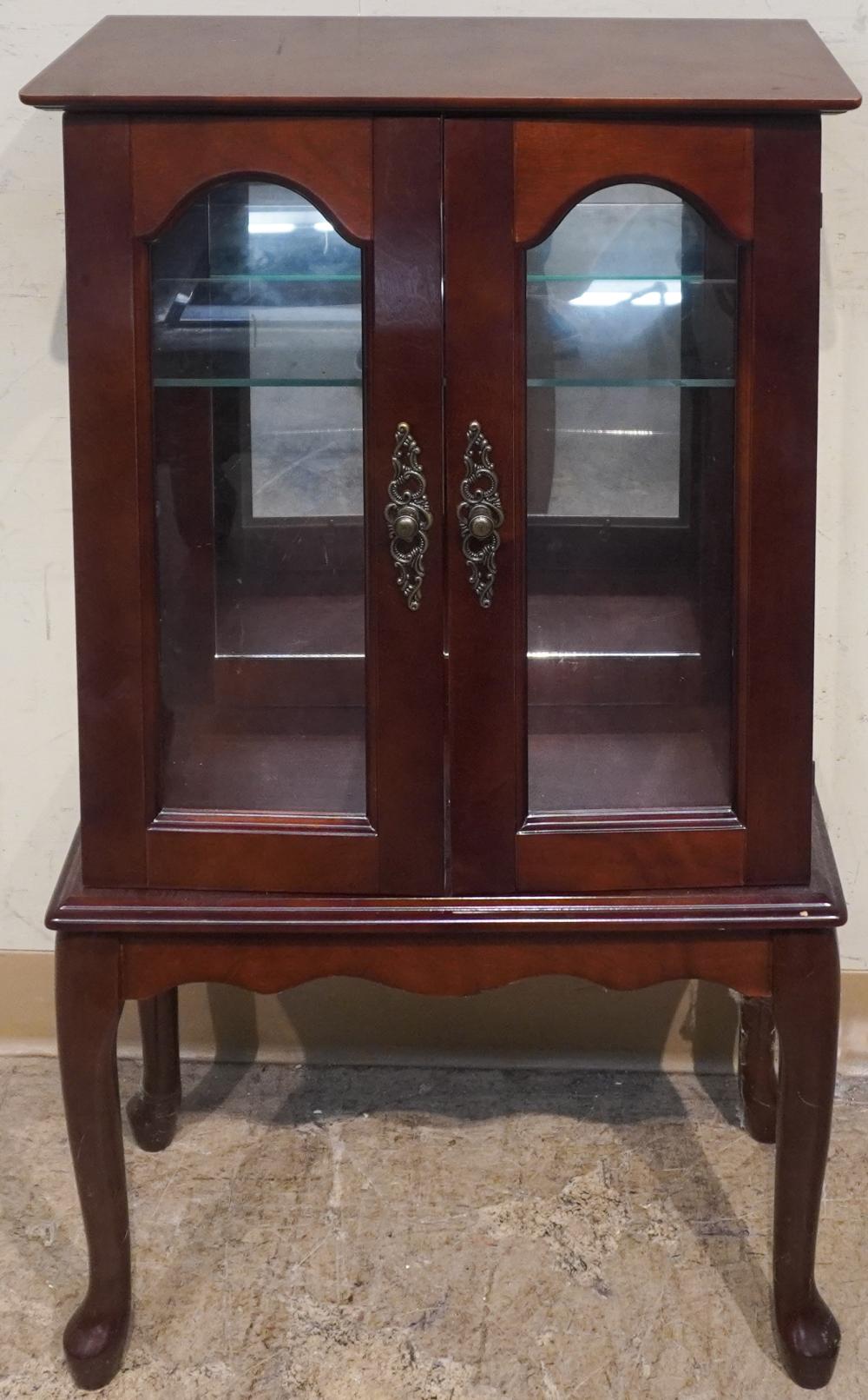 QUEEN ANNE STYLE SMALL CHERRY VITRINE  2e85ba