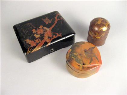 Three Japanese lacquer boxes  4a6fb