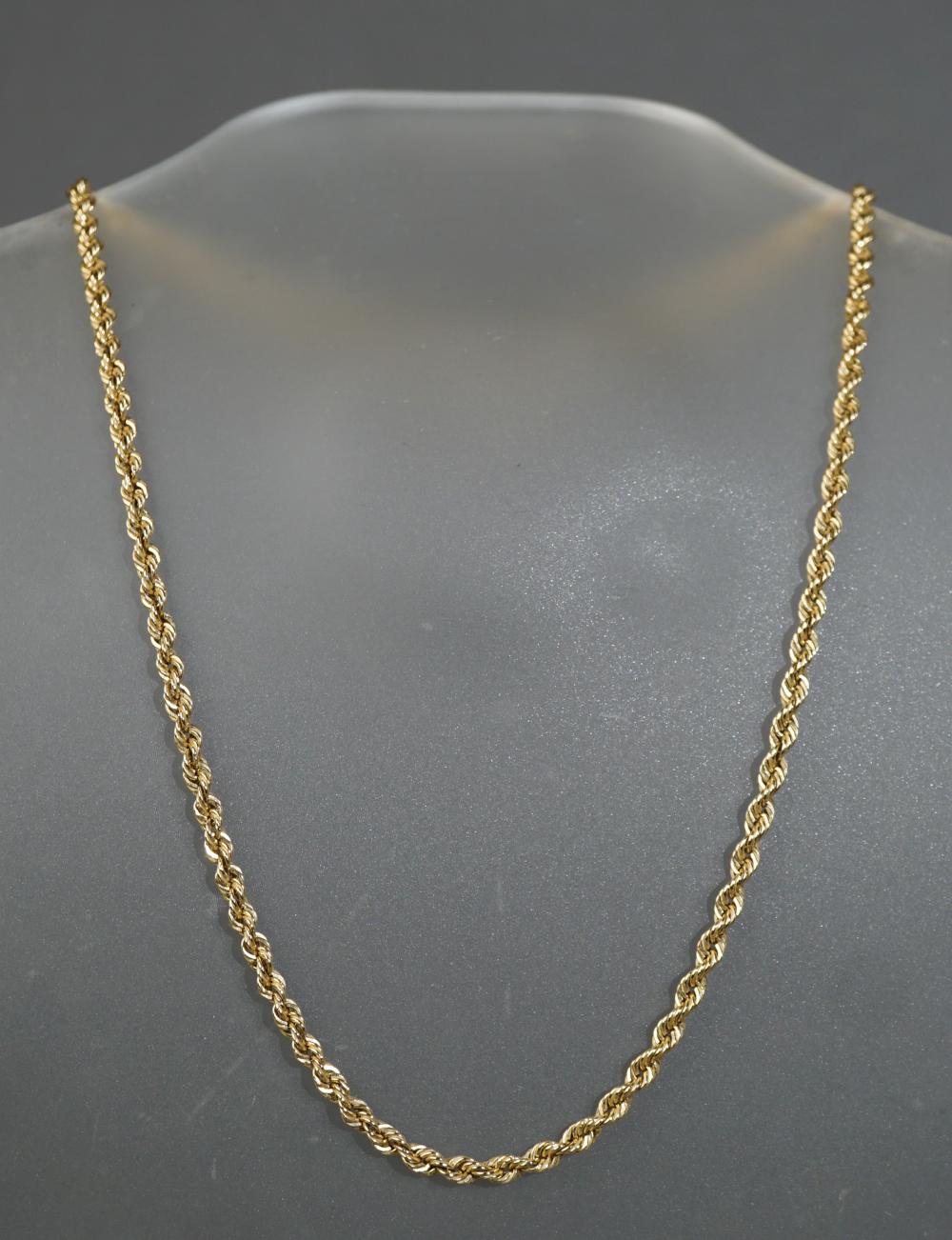 14 KARAT YELLOW GOLD ROPE CHAIN 2e8609