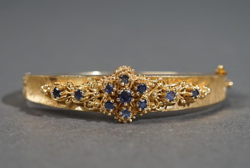 14-KARAT YELLOW-GOLD AND BLUE SAPPHIRE