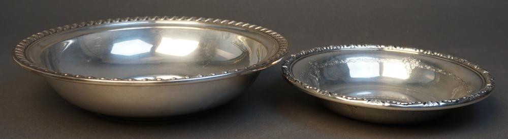 TWO AMERICAN STERLING SILVER BOWLS,