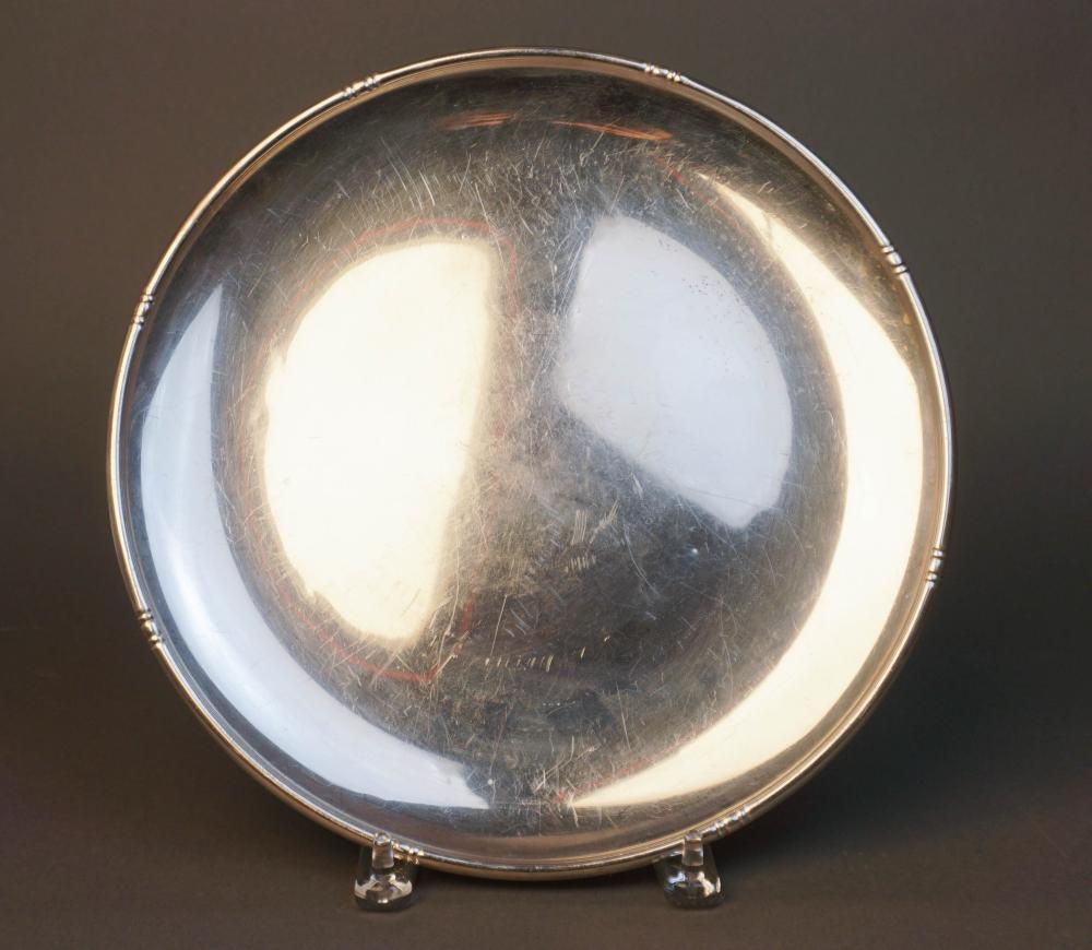 WOODSIDE STERLING SILVER ROUND TRAY,