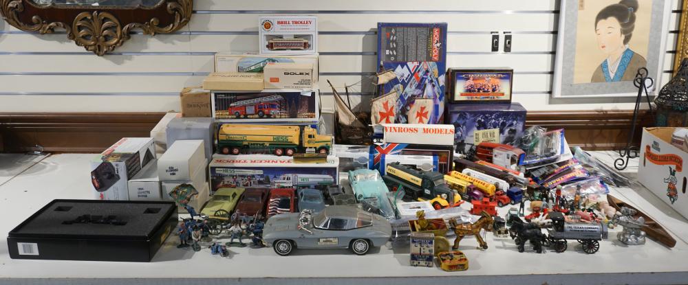 COLLECTION OF MODEL CARS, FIGURINES,