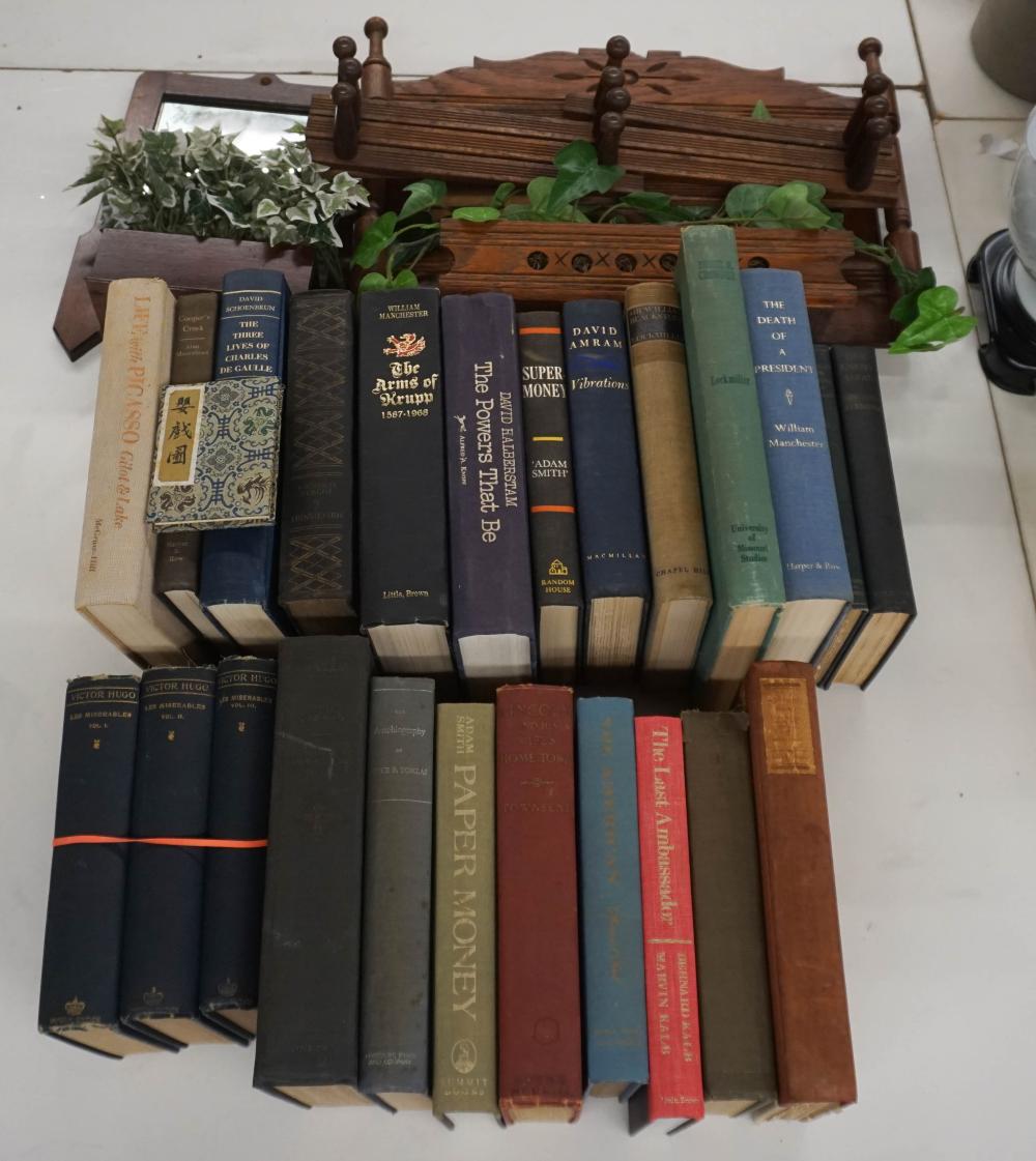 SMALL LIBRARY OF BOOKS, TWO WOOD