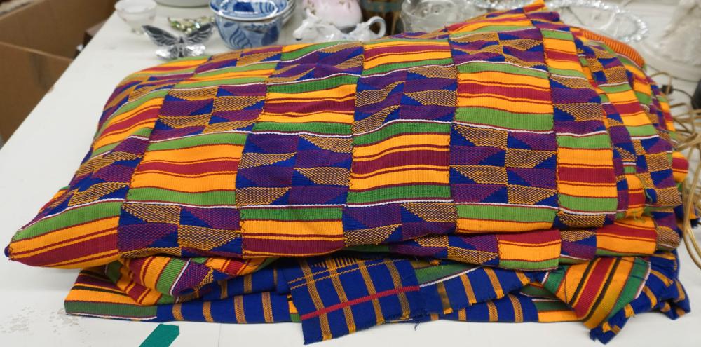 TWO AFRICAN WOVEN WALL HANGINGSTwo 2e86f7