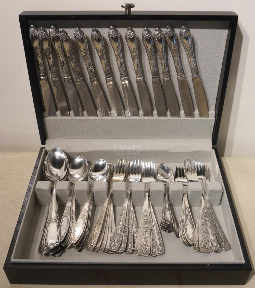 RUSSIAN SILVERPLATE 66-PIECE FLATWARE