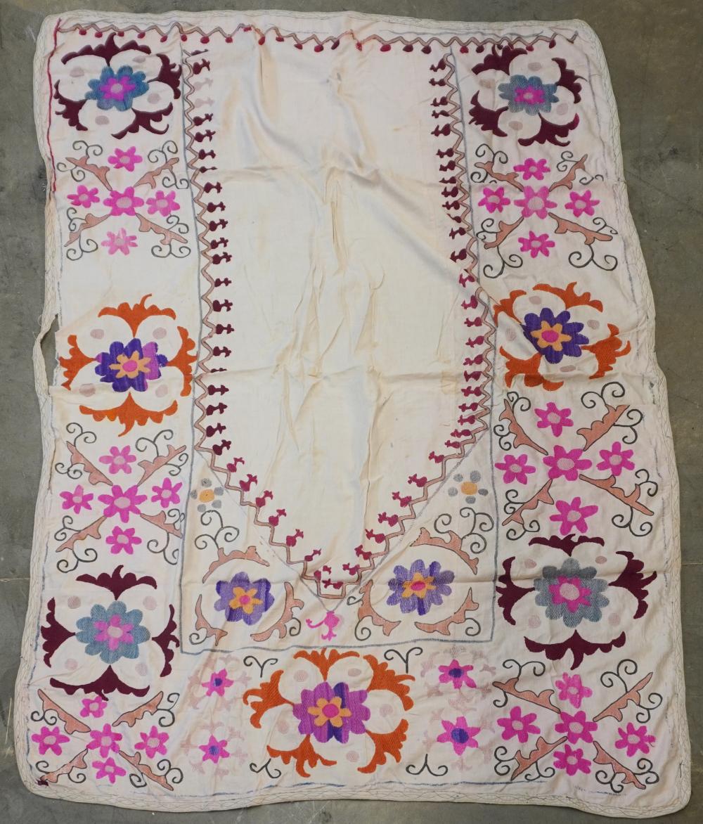 SHAKHRISABZ SILK AND COTTON EMBROIDERED