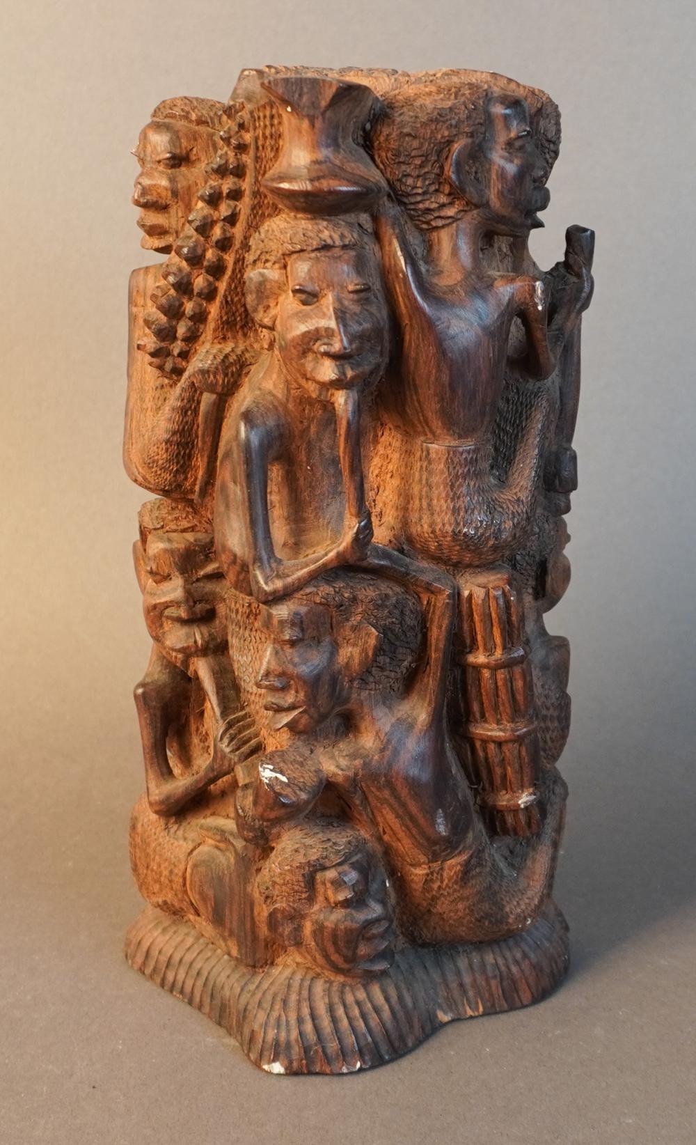 AFRICAN CARVED TROPICAL WOOD FIGURAL 2e87d1