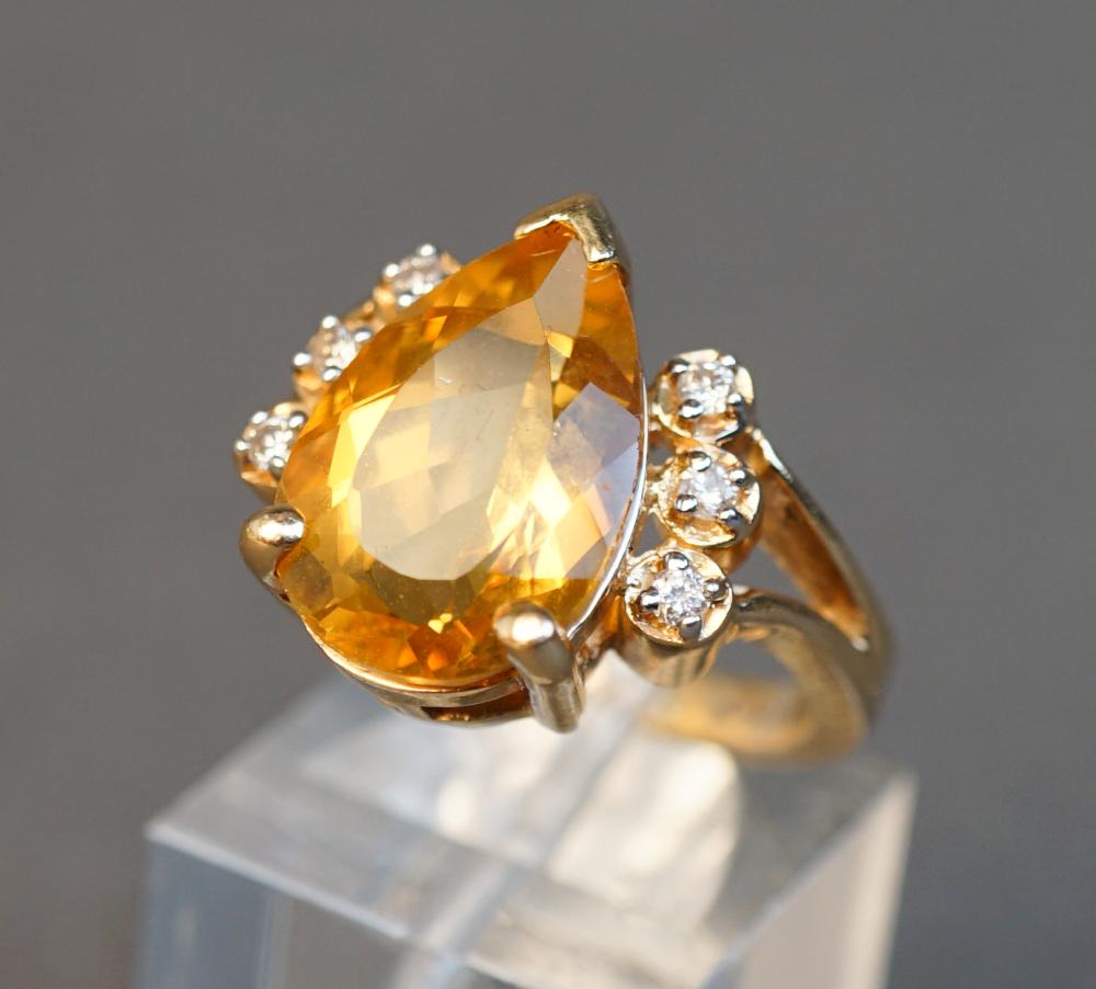 14-KARAT YELLOW-GOLD, CITRINE AND