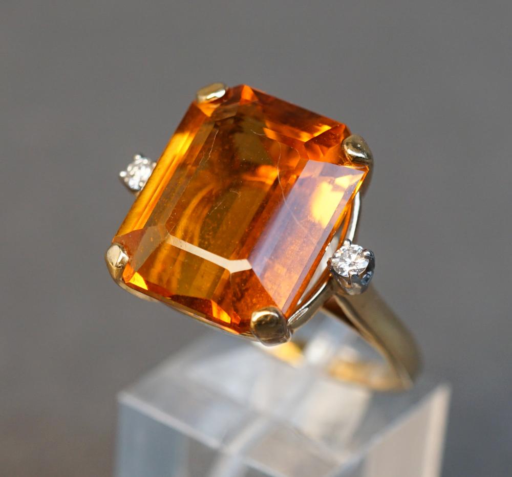 14 KARAT YELLOW GOLD CITRINE AND 2e8862