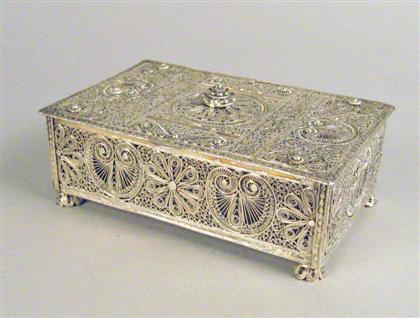 Persian silver filigree box  4a741
