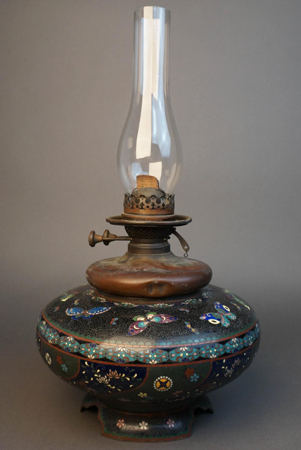 CHINESE CLOISONNE ENAMEL OIL LAMP 2e88c4