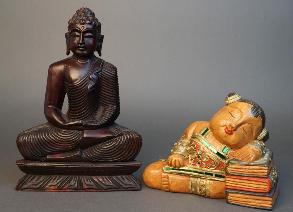 SOUTH ASIAN CARVED WOOD FIGURES 2e88ea