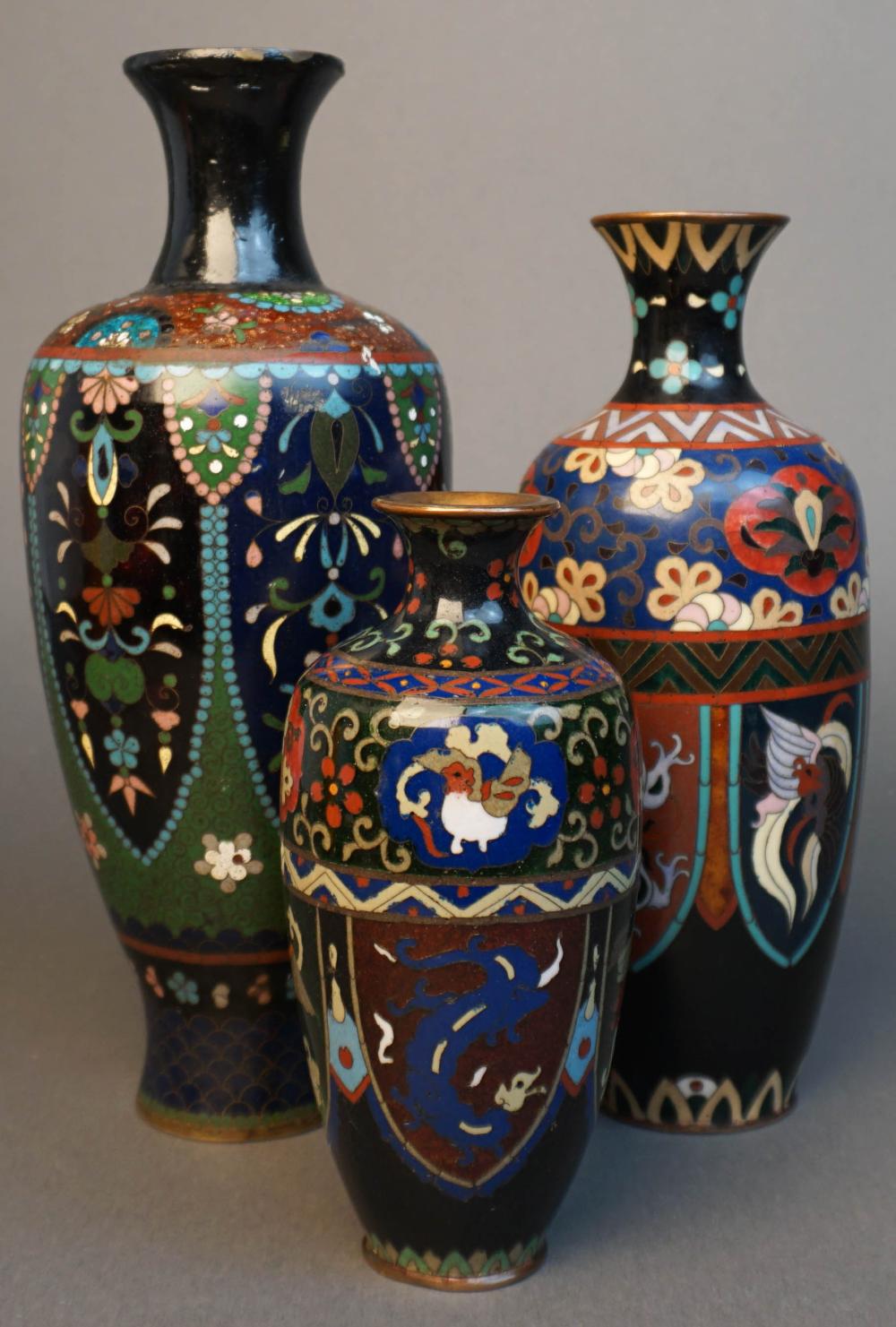 THREE CHINESE CLOISONNE ENAMEL 2e88f0