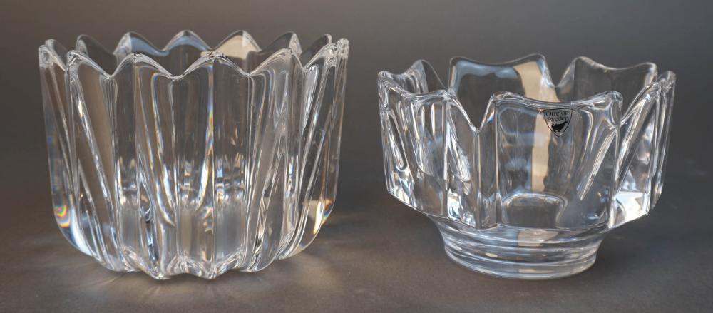 TWO ORREFOR'S CRYSTAL BOWLS, H