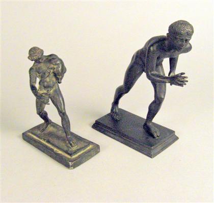 Two Italian bronze figures after