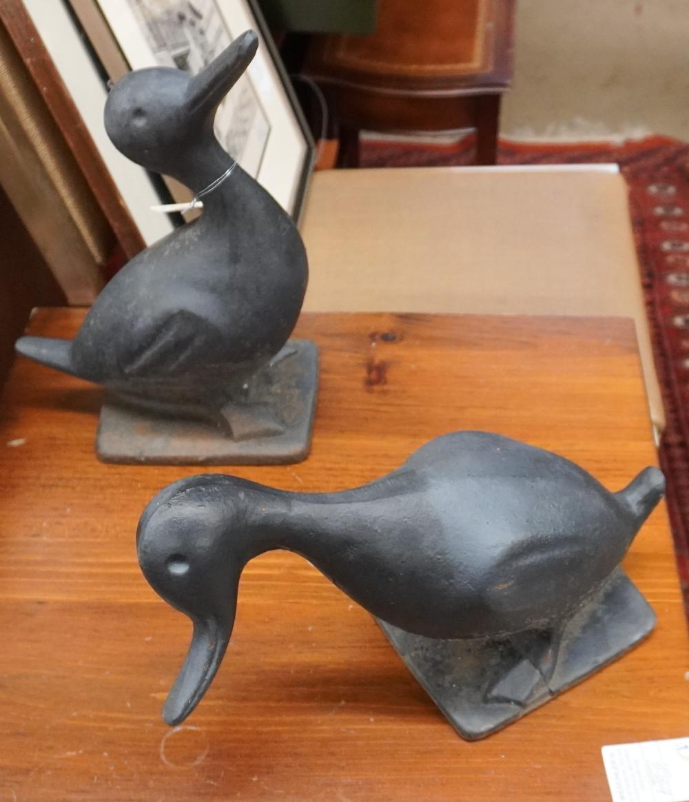 TWO CAST IRON DUCK FIGURES H  2e8974