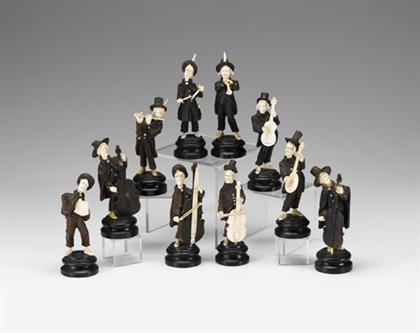 Group of ten German carved wood 4a759