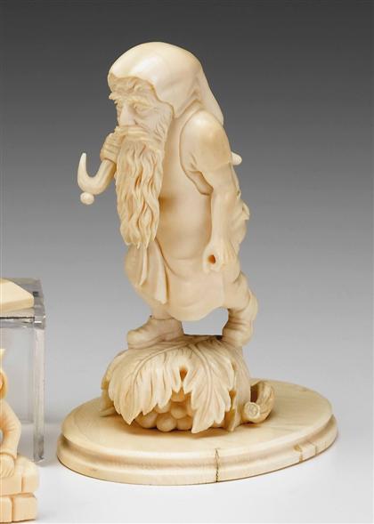 German carved ivory figure of a gnome