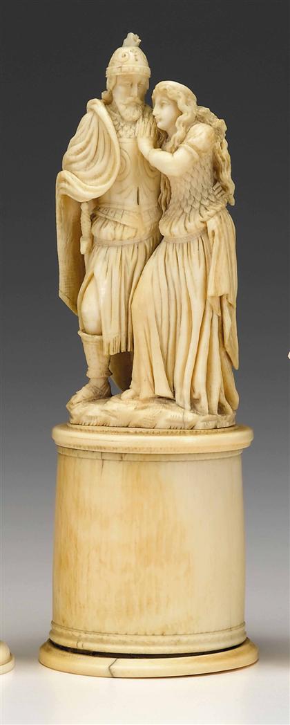 German carved ivory figure group 4a75f