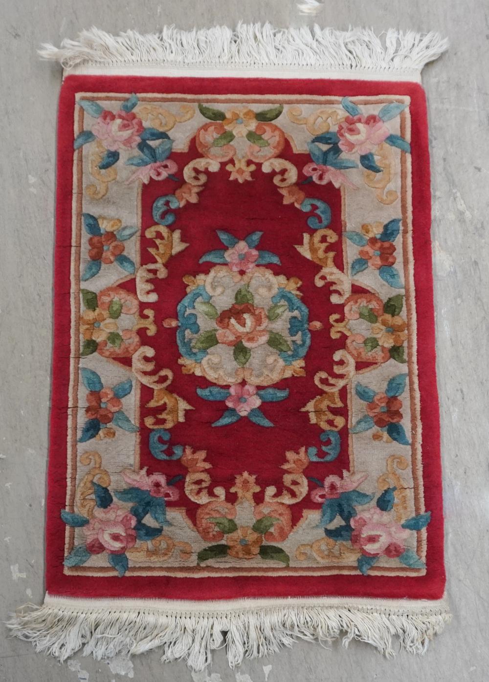 CHINESE RUG, 3 FT 1 IN X 2 FT 1