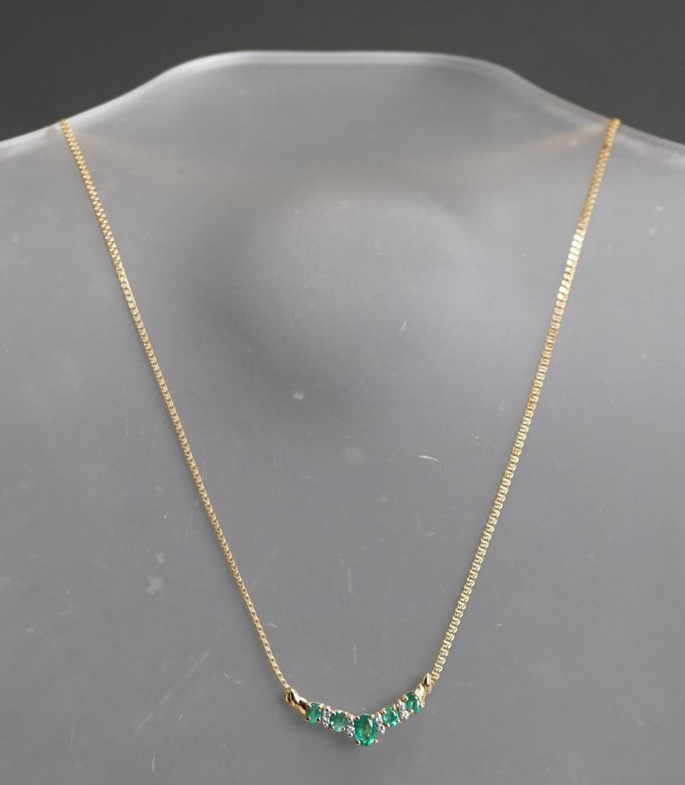 14-KARAT YELLOW-GOLD, EMERALD AND