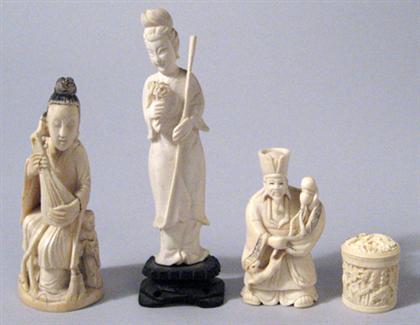 Four Chinese elephant ivory studies 4a393