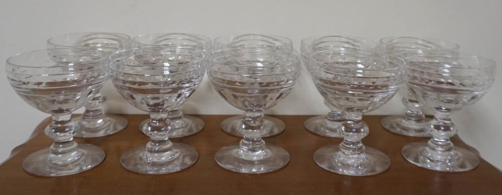 SET OF 10 CUT CRYSTAL COUPE CHAMPAGNESSet 2e6460