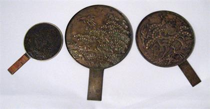 Three Japanese bronze mirrors 