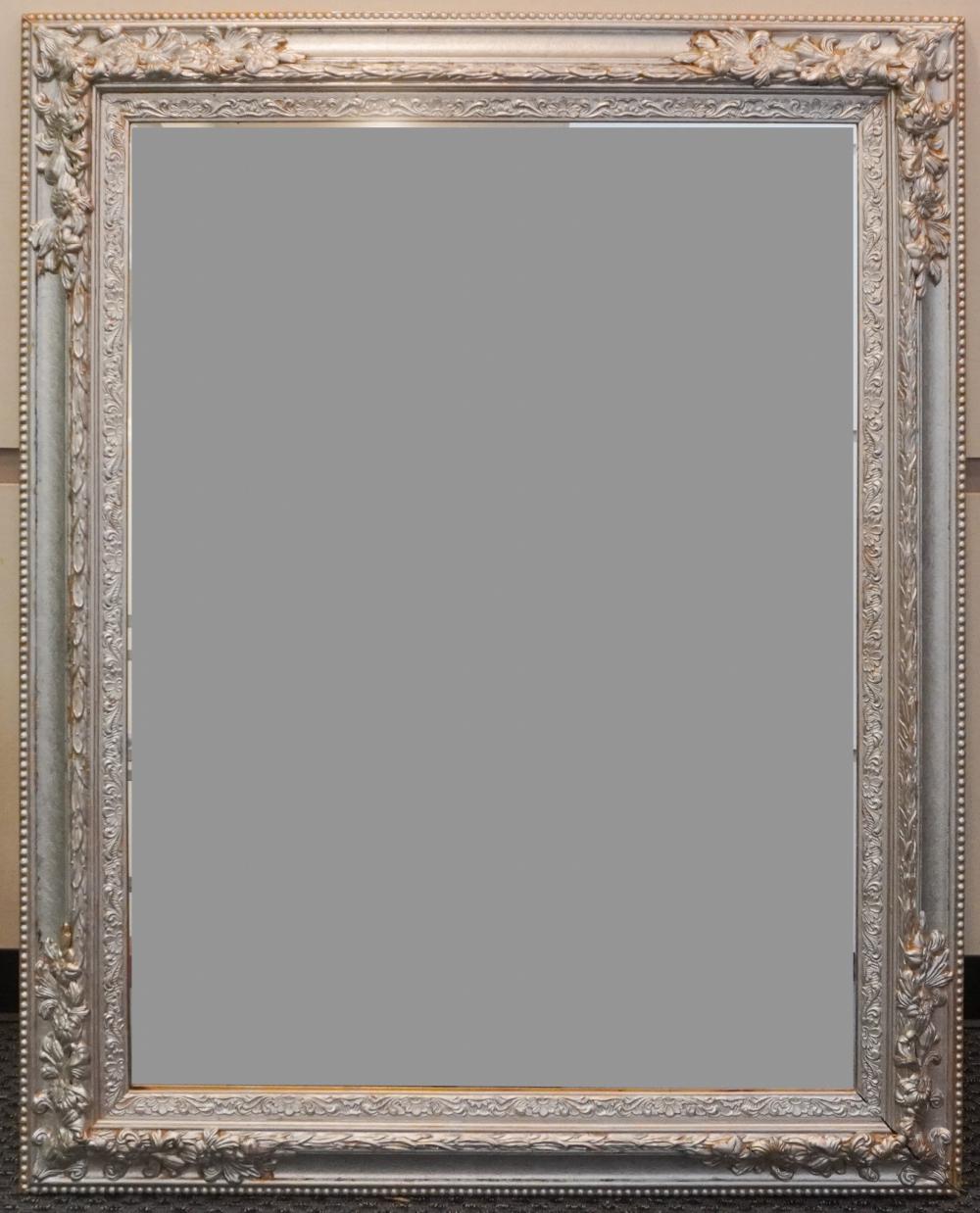 ROCOCO STYLE SILVERED FRAME MIRROR,