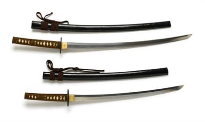 Japanese katana and wakizashi mounted 4a3ac