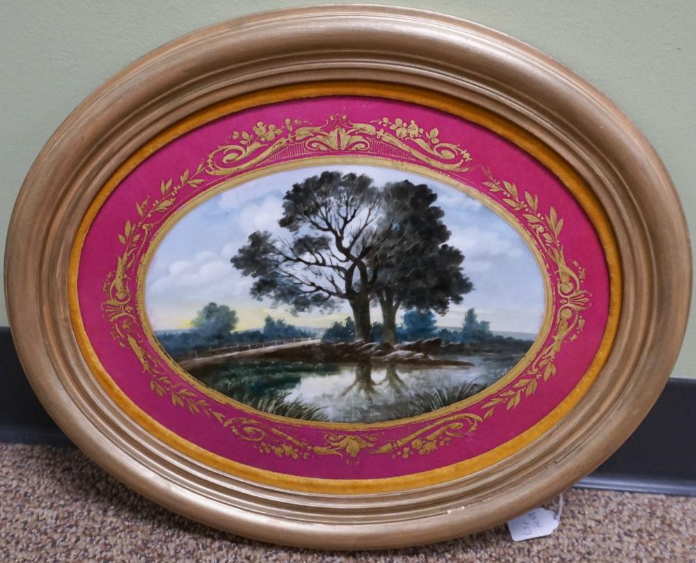 GERMAN PORCELAIN HAND PAINTED OVAL 2e655e