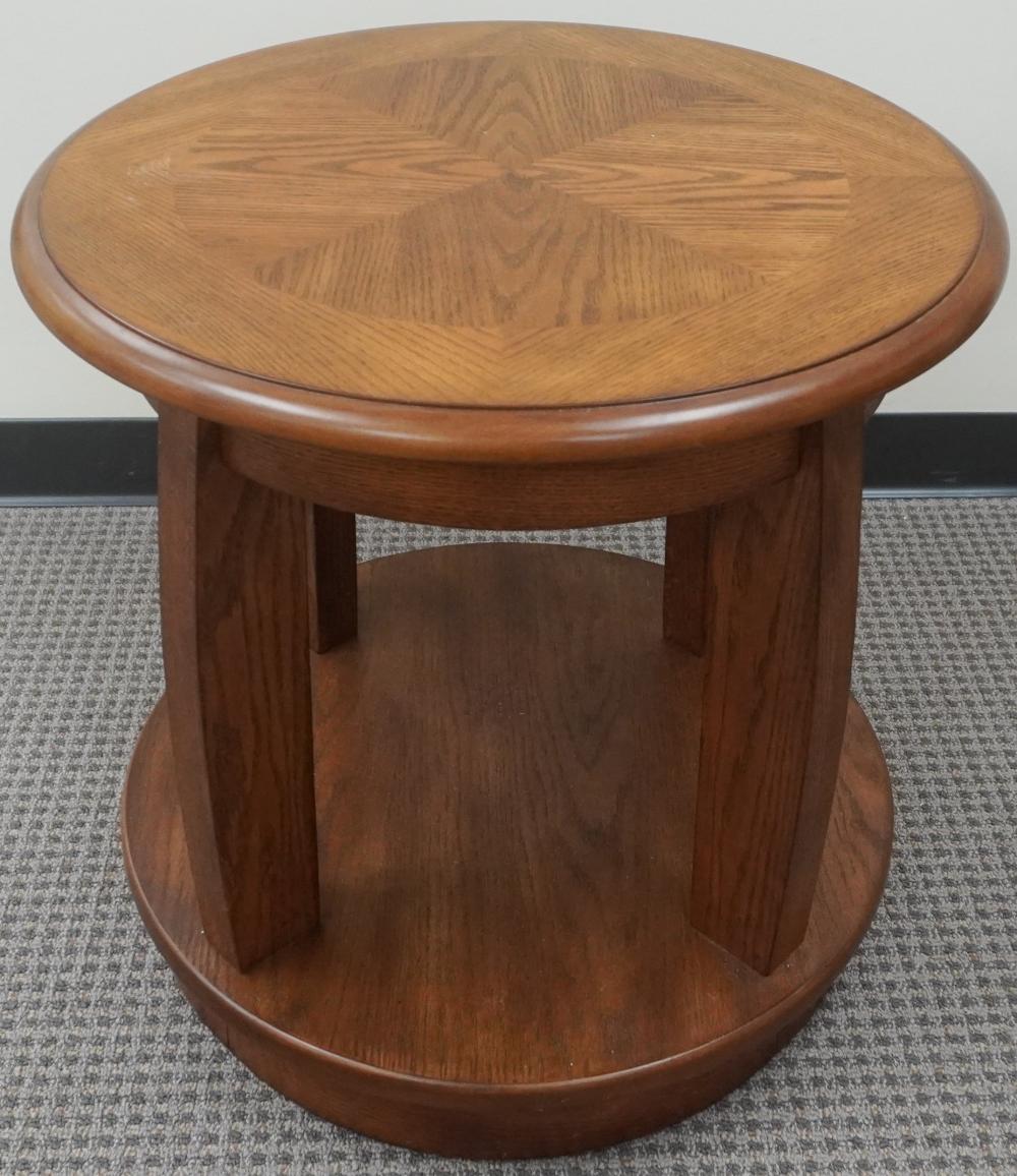 ARTS & CRAFTS STYLE OAK ROUND SIDE