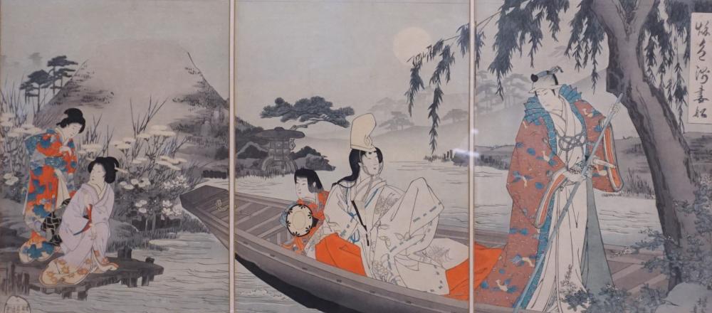 JAPANESE WOODBLOCK PRINT TRIPTYCH,