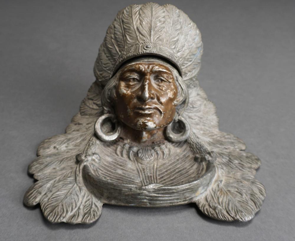 AMERICAN INDIAN, BRONZE, 'CHIEF'