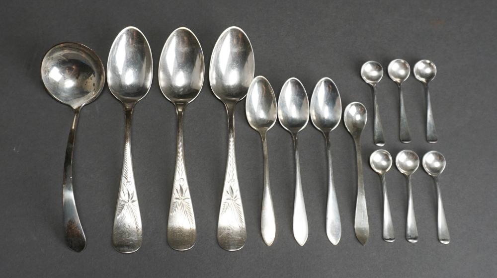 STERLING SILVER GROUP OF THIRTEEN ASSORTED