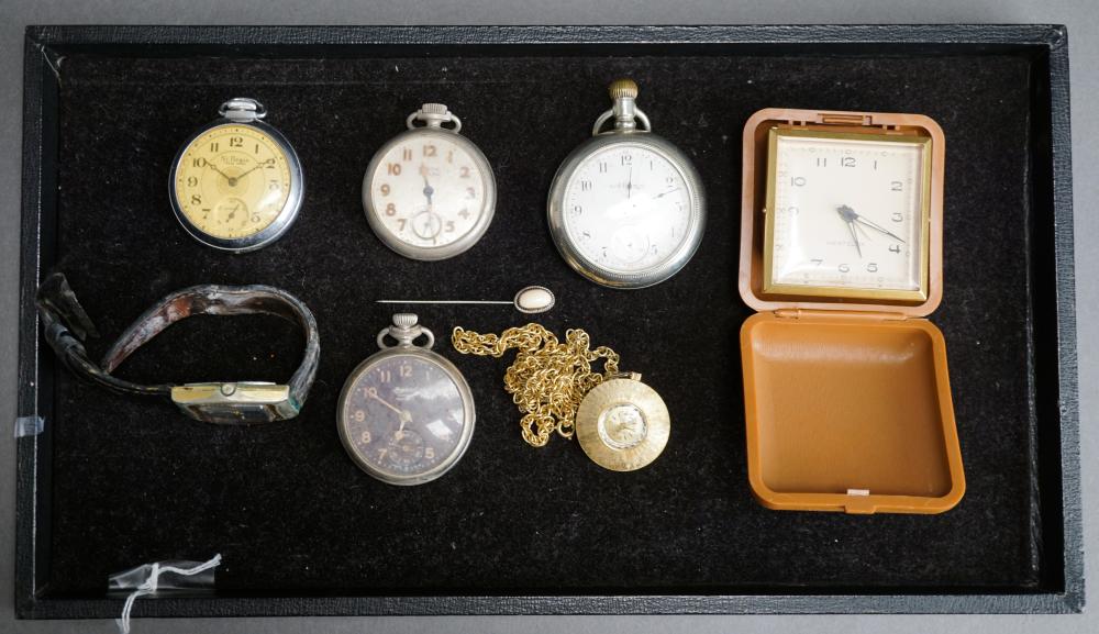 COLLECTION OF POCKET WATCHES, WRISTWATCH