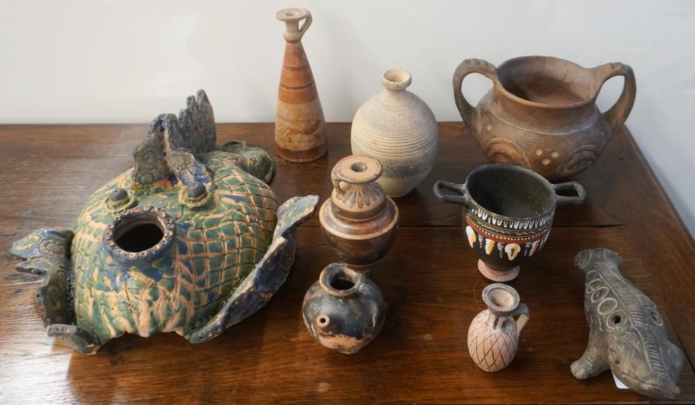 GROUP OF ASSORTED ARCHAIC STYLE CERAMIC