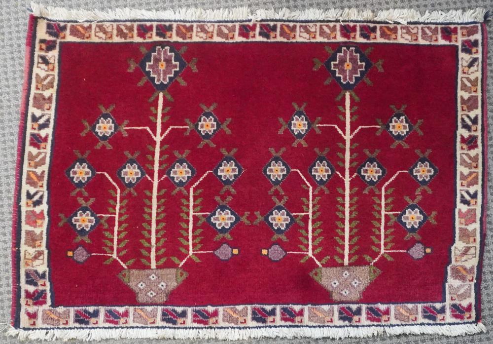 TURKISH RUG, 3 FT 2 IN X 2 FT 4