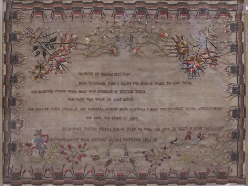 AMERICAN 19TH CENTURY NEEDLEWORK