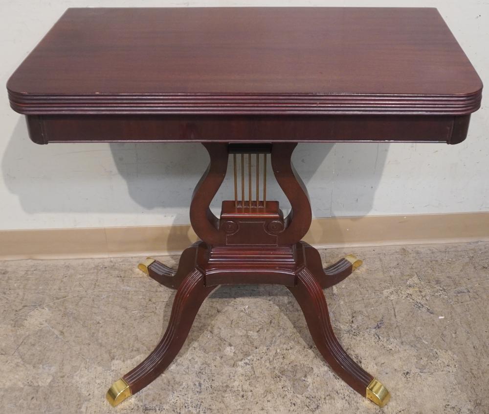 FEDERAL STYLE MAHOGANY FOLD TOP