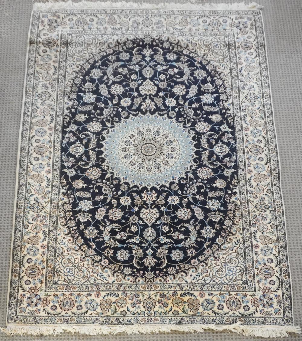 ISPHAHAN PARTIAL SILK RUG 6FT 4IN