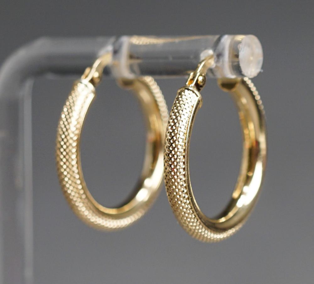 PAIR 14-KARAT YELLOW-GOLD HOOP