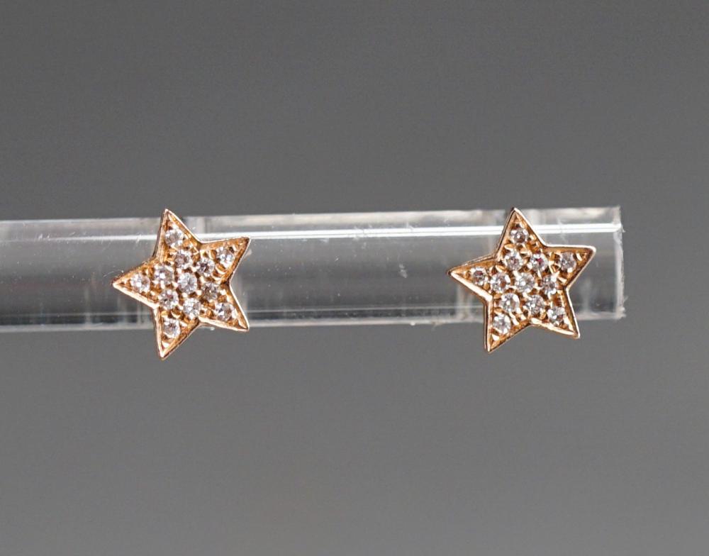 PAIR OF 14-KARAT ROSE-GOLD AND