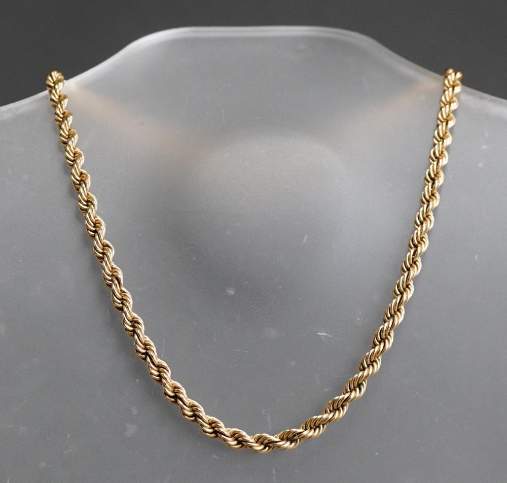 14 KARAT YELLOW GOLD ROPE NECKLACE 2e67d0