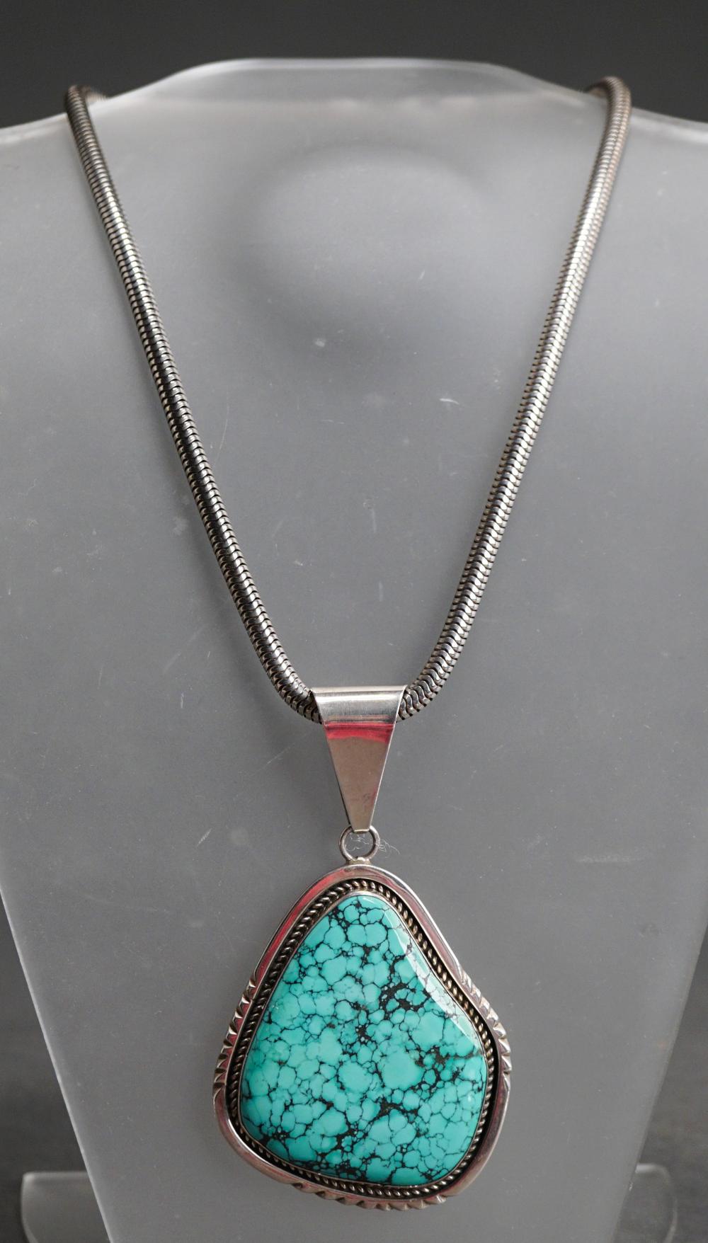 NAVAJO STERLING SILVER AND TURQUOISE
