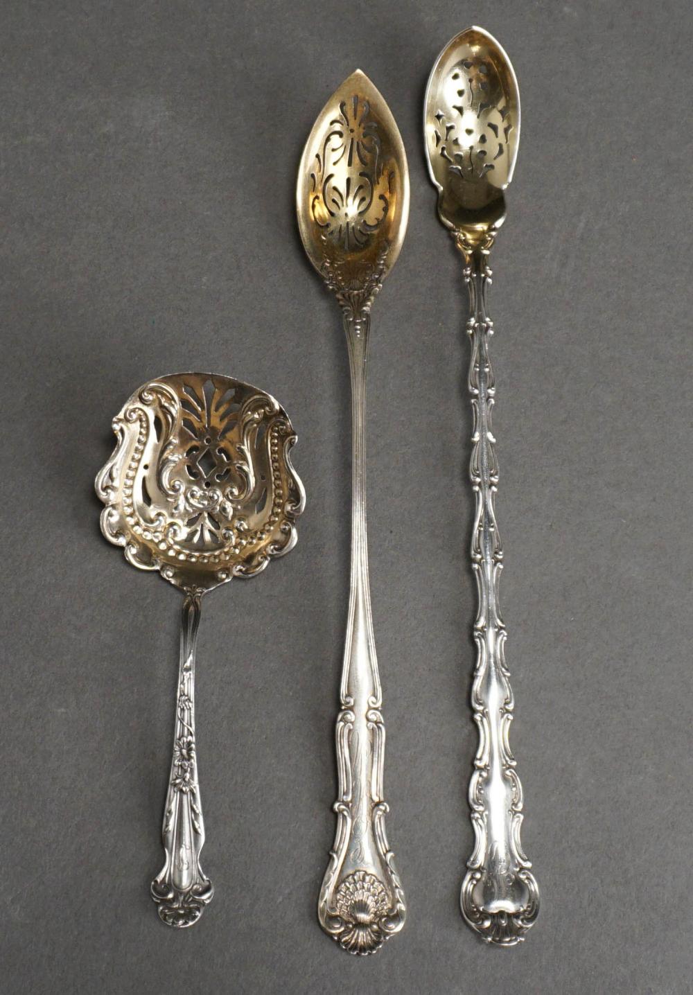 THREE STERLING SILVER CONDIMENT
