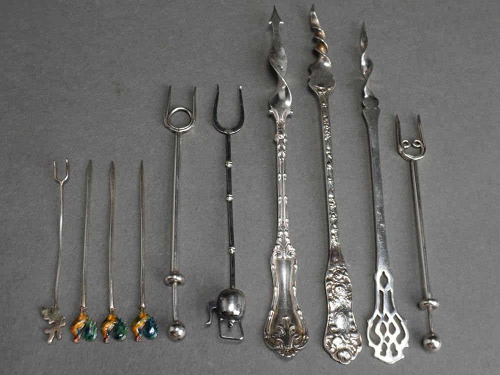 TEN ASSORTED STERLING SILVER FOOD 2e6803