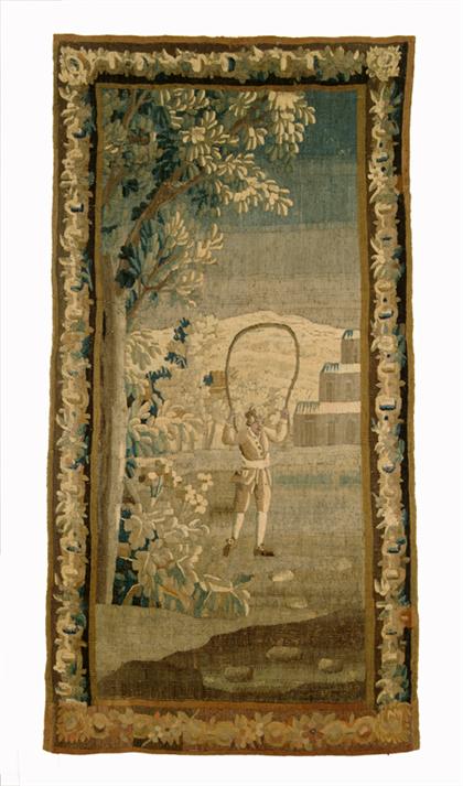 Two Flemish tapestry panels  4a403